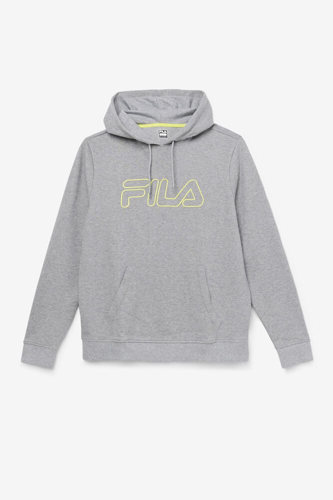 Fila Leonidas Hoodie Grey - Mens - 10729NAED